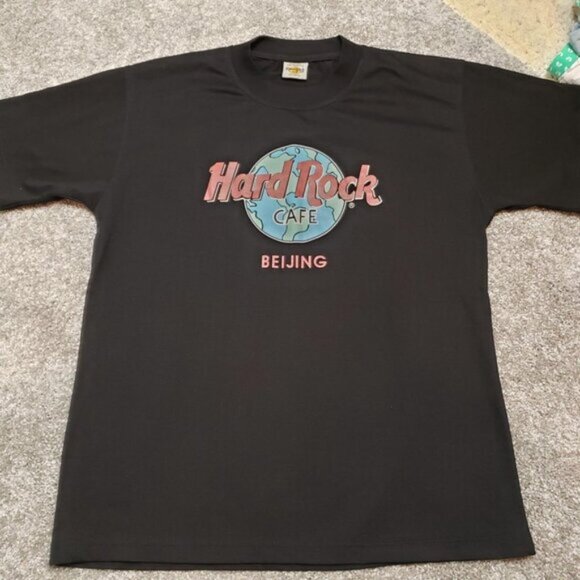 HARD ROCK CAFE BEIJING T SHIRT BLACK SIZE XL X-LARGE ~ 100% Cotton  / A265 - Picture 1 of 3